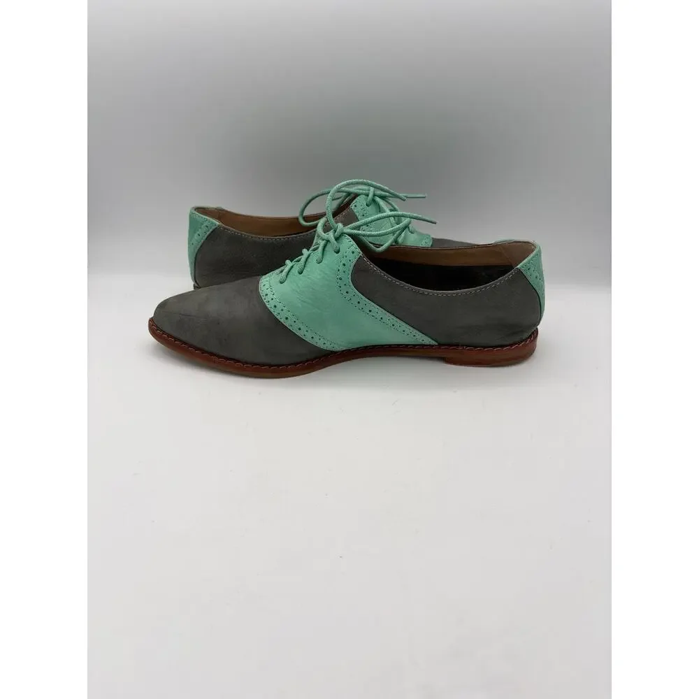 Women’s Frye Size 9 Teal & Stone Gray Leather Dance Shoes